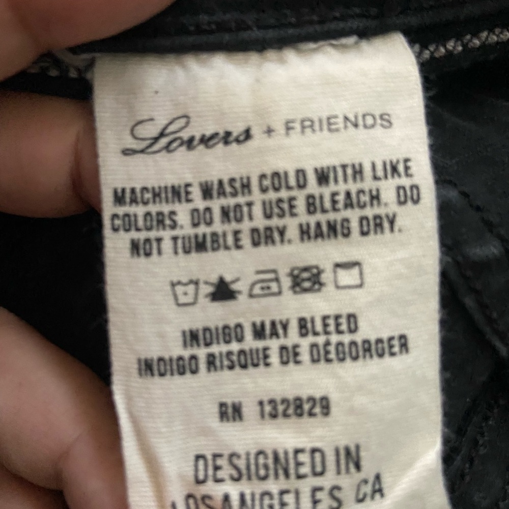 Lovers and Friends black Cole moto skinny jeans size 27. - Picture 4 of 6